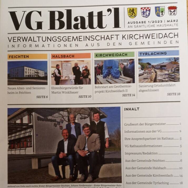VG Blatt'l: Exemplarische Titelseite